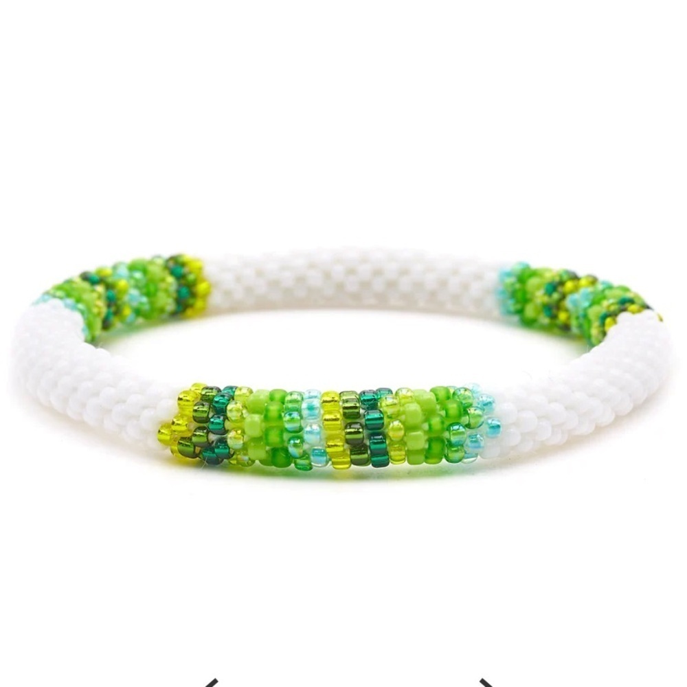 Sashka Handcrafted Limited Edition | Lucky Bracelet | Green White